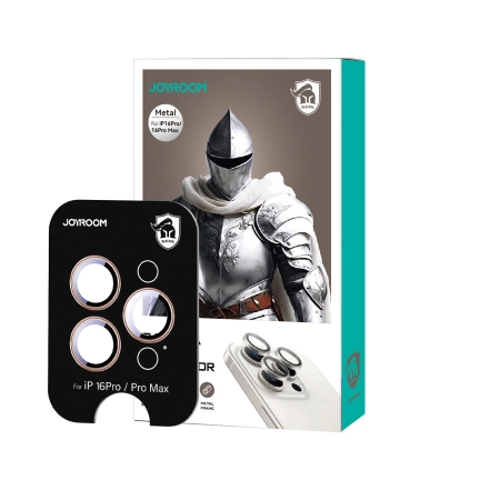 Szkło ochronne Joyroom JR-MFY0262 na obiektywy iPhone 16 Pro/16 Pro Max - tytanowe