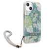 Schutzhülle IPHONE 13 MINI Guess Hardcase Flower Strap (GUHCP13SHFLSN) grün