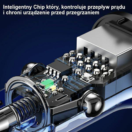 USAMS Ład. sam. C31 3A 2xUSB-A Fast Charge czarny/black CC162CC01(US-CC162)