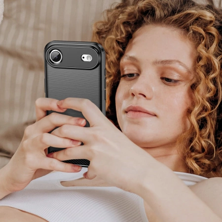 Etui Carbon Case na iPhone 17 Air - czarne