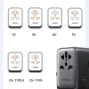 Joyroom JR-TCW02 65W Travel Adapter Universal EU / US / JP / AU / UK / CN - Black