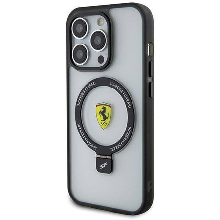 Etui Ferrari Ring Stand 2023 Collection MagSafe na iPhone 15 Pro - przezroczyste