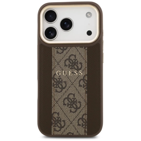 Guess 4G Stripe MagSafe case for iPhone 17 Pro - brown