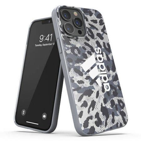 Original Handyhülle IPHONE 13 PRO MAX Adidas OR Snap Case Leopard grau
