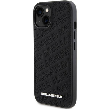 Etui Karl Lagerfeld Quilted K Pattern na iPhone 15 - czarne