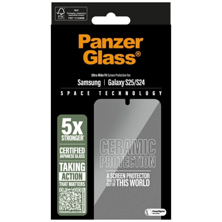 Szkło ceramiczne PanzerGlass Ultra-Wide Fit do Samsung Galaxy S25