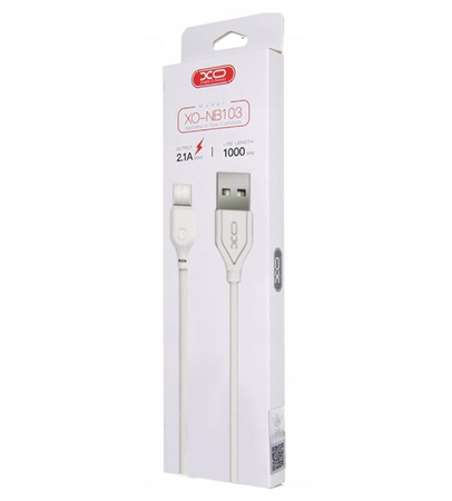 XO kabel NB103 USB - USB-C 1,0 m 2,1A biały