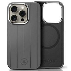 Oryginalne Etui IPHONE 16 PRO MAX Mercedes Hardcase Silicone Vertical Tonal Stripes MagSafe (MEHMP16X23SUVSA)