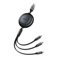 Baseus Bright Mirror 2 3in1 USB Typ A Kabel - Micro USB + Lightning + USB Typ C 3.5A 1.1m schwarz (CAMJ010001)