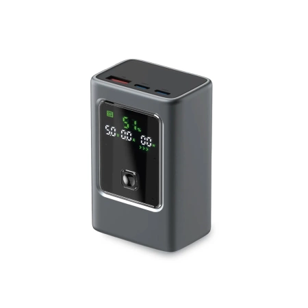 Powerbank SBS 10000mAh PD 35W z wyświetlaczem LCD - szary