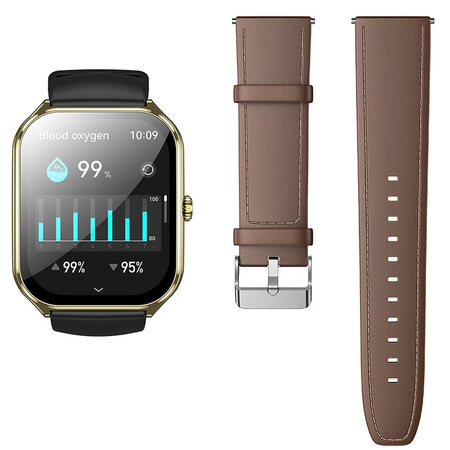 HOCO smartwatch z funkcją rozmowy AMOLED Y28 złoty