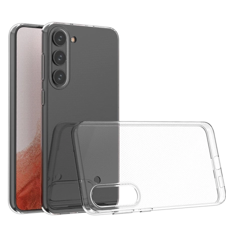 Ultraklare 0,5-mm-Hülle für Samsung Galaxy S23+, dünne Abdeckung, transparent