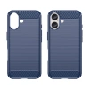 Carbon Case for iPhone 16 Silicone Case - Blue