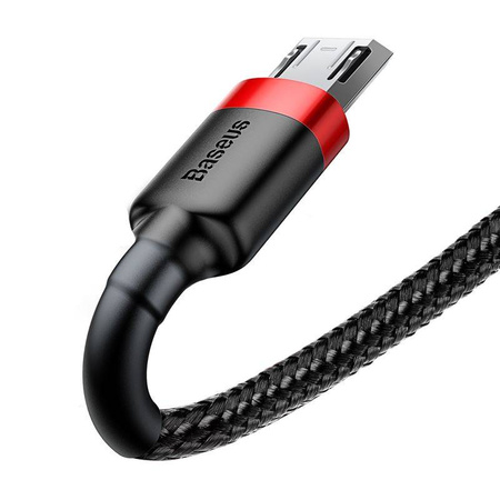 Baseus Cafule Cable - Dwustronny kabel połączeniowy micro USB na USB QC 3.0, 1.5 A, 2 m (czerwony/czarny)