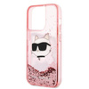 Karl Lagerfeld Liquid Glitter NFT Choupette Head - Etui iPhone 14 Pro Max (różowy)
