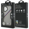 BMW M Tricolor Metal Logo MagSafe Case für iPhone 17 – Grau