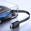 Joyroom JR-PR1 10000mAh 22,5W Powerbank mit integriertem einziehbarem USB-C-Kabel - Schwarz