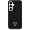 Original Case SAMSUNG GALAXY S25 Guess Grained Triangle Logo MagSafe black