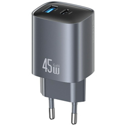 Ładowarka sieciowa USAMS CC290 T66 45W GaN 1xUSB-A 1xUSB-C tarnish