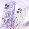 Kingxbar Butterfly Series Magnethülle für iPhone 14 Plus MagSafe Hülle mit Schmetterlingen Pink
