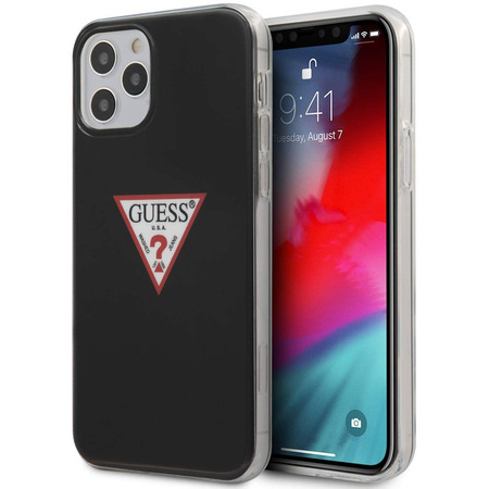Guess GUHCP12MPCUCTLBK iPhone 12 Pro / iPhone 12 czarny/black hardcase Triangle Collection