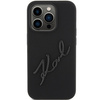 Karl Lagerfeld Silikon Karl Script Hülle für iPhone 15 Pro – Schwarz