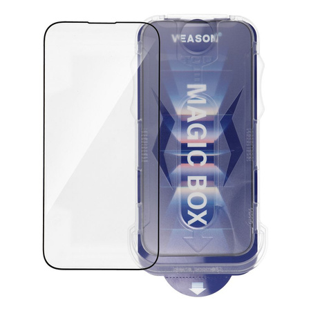 Szkło Hartowane 6D Pro Veason Easy-Install Glass - do Iphone 15 Pro Max czarny
