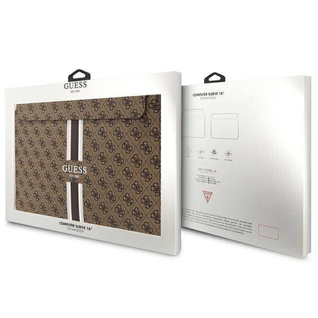 Bag LAPTOP 16" Guess Sleeve 4G Printed Stripes (GUCS16P4RPSW) brown