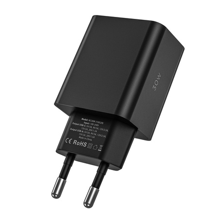Ładowarka Sieciowa 30W PD USB-C + QC3.0 USB Tech-Protect NC30W czarna