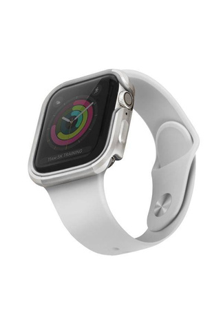 UNIQ etui Valencia Apple Watch Series 5/ 4 40MM srebrny/titanium silver