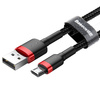 Baseus Cafule Cable - Dwustronny kabel połączeniowy micro USB na USB QC 3.0, 1.5 A, 2 m (czerwony/czarny)