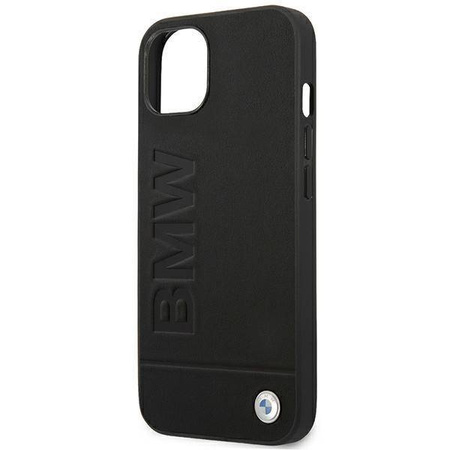 Original Case IPHONE 14 PLUS BMW Leather Stamp (BMHCP14MSLLBK) black