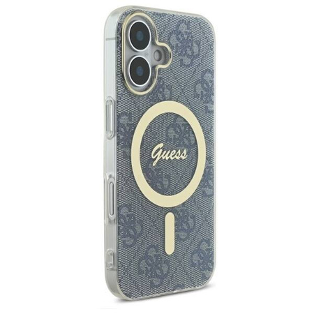 Original Case IPHONE 16 Guess Hardcase IML 4G MagSafe (GUHMP16SH4STB) blue