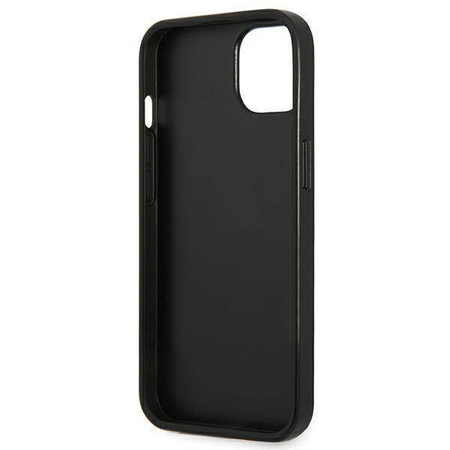 Original Case IPHONE 14 Guess Hardcase Saffianotriangle Logo (GUHCP14SPSATLG) silver