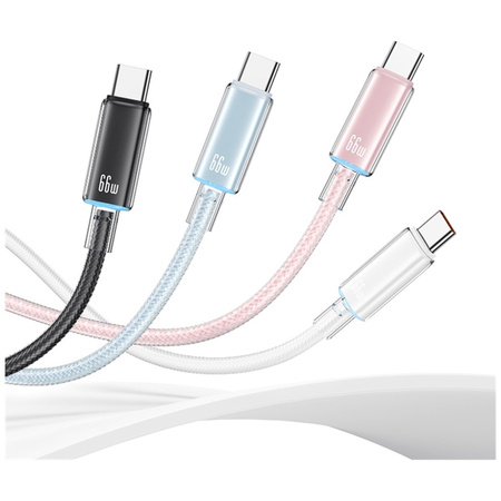 Kabel USAMS Cloud Series US-SJ658 6A     USB-A do USB-C 1,2m czarny