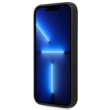 Guess Silicone Logo Plate MagSafe - Etui iPhone 14 Pro (czarny)