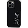 Original Case IPHONE 14 PRO MAX Karl Lagerfeld Hardcase Silicone Metal Script Logo black