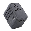 Uniq Load. network. Voyage World Adapter 33W + 2xUSB + PD 18W + QC 3.0 grey/charcoal gray (LITHOS Collective)