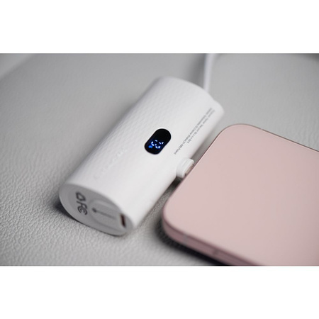 FORCELL Powerbank F-Energy Power Plug F5K3 5 000mAh z wbudowanym złączem do Lightning 8-PIN PD 20W biały
