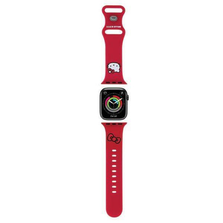 Pasek Hello Kitty Silicone Kitty Head na Apple Watch 38/40/41mm - czerwony