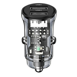 USAMS Ład. sam. C31 3A 2xUSB-A Fast Charge czarny/black CC162CC01(US-CC162)