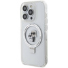 Original Case IPHONE 13 PRO Karl Lagerfeld Hardcase Ring Stand Karl&Choupettte MagSafe (KLHMP13LHMRSKCH) white