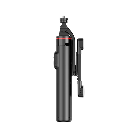 Selfie-Stick WC13YDS Teleskopstativ 1,3 m mit Doppellampe und Telefonhalter – Schwarz