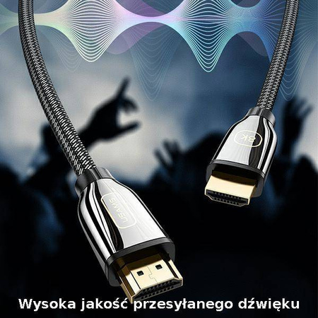 USAMS Kabel HDMI - HDMI 2.1 U67 3m 8K czarny/black Ultra HD SJ498HD01 (US-SJ498)