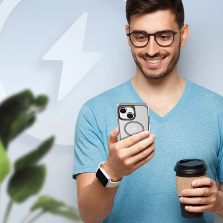 Dux Ducis Clin2 Hülle für iPhone 14 Plus magnetische Hülle MagSafe grau
