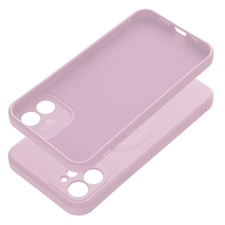 Futerał Silicone Mag Cover kompatybilny z MagSafe do IPHONE 12 różowy
