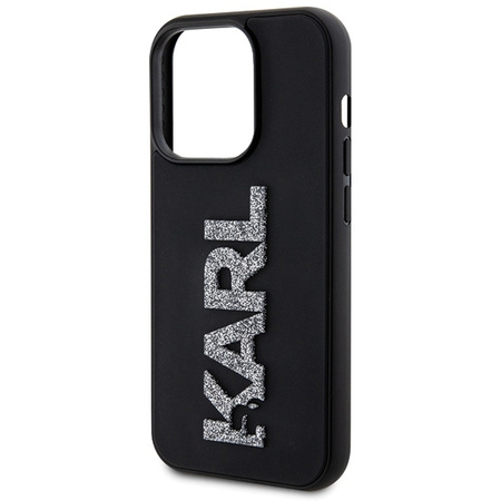 Karl Lagerfeld nakładka do iPhone 15 Pro Max 6,7" KLHCP15X3DMBKCK czarna HC 3D Logo Glitter