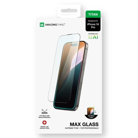 Szkło hartowane AMAZINGTHING Titan Max Tempered Glass do iPhone 16 Pro