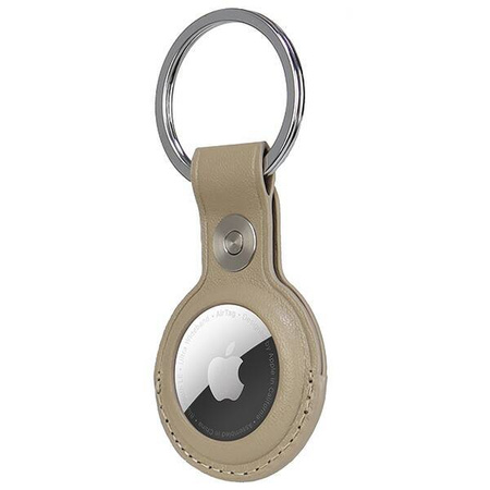 Oryginalne Etui APPLE AIRTAG Audi Synthetic Leather (AU-ATKR-Q3/D1-BG) beżowe