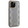 Original Case IPHONE 14 PRO MAX DKNY Hardcase Leather Checkered Mono Pattern MagSafe (DKHMP14XPCPVSLE) beige